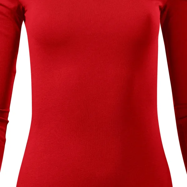 Γυναικείο μπλουζάκι με μακριά μανίκια - Ελαφρώς εφαρμοστό κόψιμο