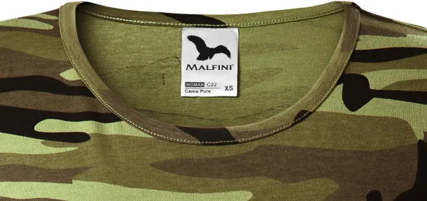 Γυναικείο μπλουζάκι καμουφλάζ - Κλασική στρογγυλή λαιμόκοψη