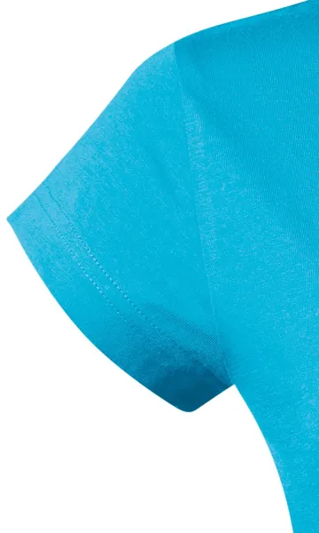 Γυναικεία μπλούζα με λεπτή εφαρμογή και στρογγυλή λαιμόκοψη - κοντά μανίκια