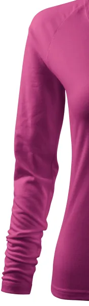 Γυναικείο μπλουζάκι που κλείνει, V-λαιμόκοψη - Μακριά ρεγκλάν μανίκια