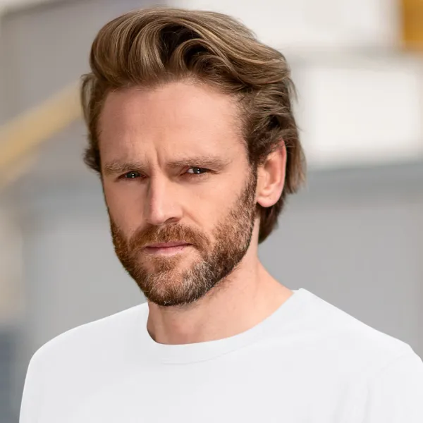 Ανδρικό μακρύ μανίκι T-shirt - Κλασική στρογγυλή λαιμόκοψη