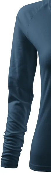 Γυναικείο μπλουζάκι που κλείνει, V-λαιμόκοψη - Μακριά ρεγκλάν μανίκια