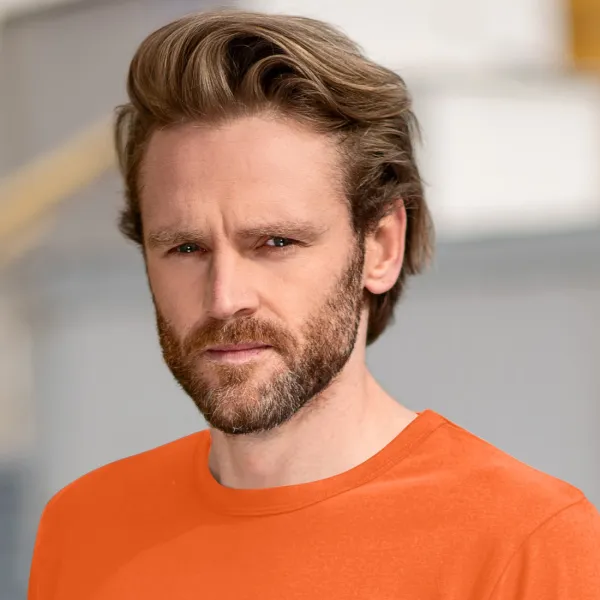 Ανδρικό μακρύ μανίκι T-shirt - Κλασική στρογγυλή λαιμόκοψη