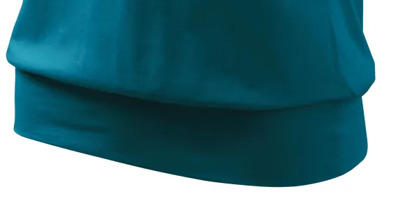 Γυναικείο μοντέρνο μπλουζάκι - Φαρδύ κάτω στρίφωμα του πουκαμίσου