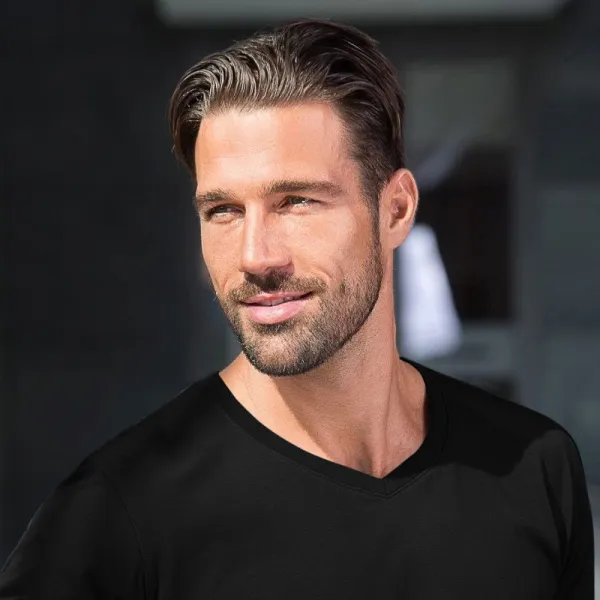 Ανδρικό κοντομάνικο μπλουζάκι - V λαιμόκοψη