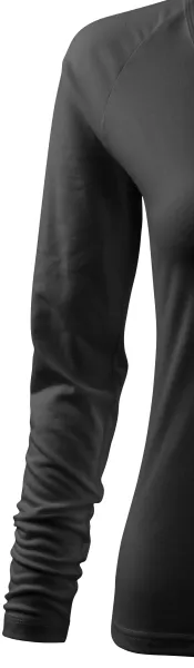 Γυναικείο μπλουζάκι που κλείνει, V-λαιμόκοψη - Μακριά ρεγκλάν μανίκια