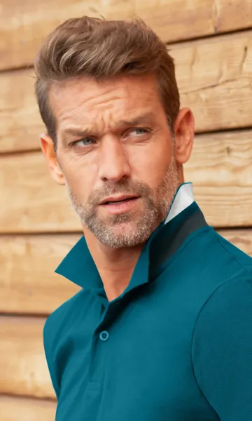 Ανδρικό πουκάμισο πόλο με ψηλό γιακά - Κλείσιμο με 2 κουμπιά