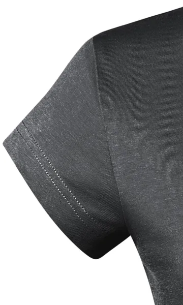 Γυναικεία μπλούζα με ντεκολτέ V - Πολύ κοντά μανίκια