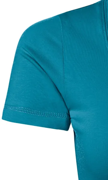 Γυναικείο μπλουζάκι με διακοσμητική ραφή - Κοντά εφαρμοστά μανίκια