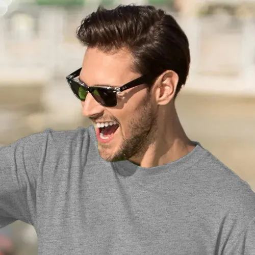 Ανδρικό κλασικό μπλουζάκι - Κλασική στρογγυλή λαιμόκοψη