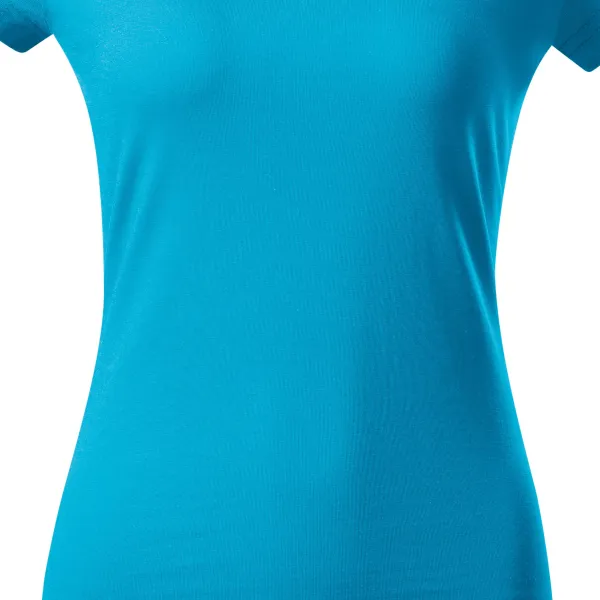 Γυναικεία μπλούζα με λεπτή εφαρμογή και στρογγυλή λαιμόκοψη - Απαλά κωνικό κόψιμο