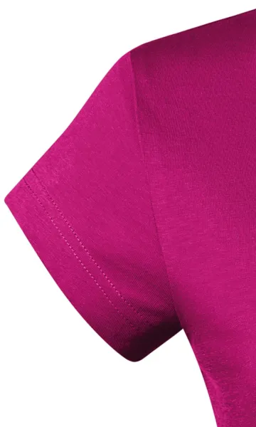 Γυναικεία μπλούζα με ντεκολτέ V - Πολύ κοντά μανίκια