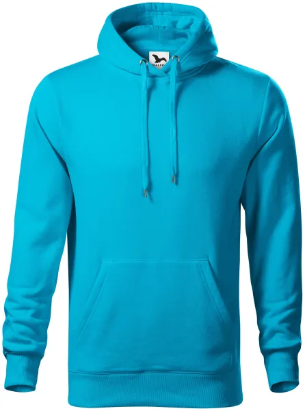 Ανδρική μπλούζα με κουκούλα χωρίς φερμουάρ - Χαλαρή εφαρμογή με πλαϊνές ραφές