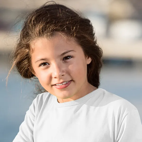 Παιδικό μακρυμάνικο μπλουζάκι - Κλασική στρογγυλή λαιμόκοψη