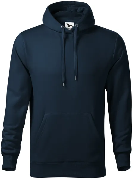 Ανδρική μπλούζα με κουκούλα χωρίς φερμουάρ - Χαλαρή εφαρμογή με πλαϊνές ραφές