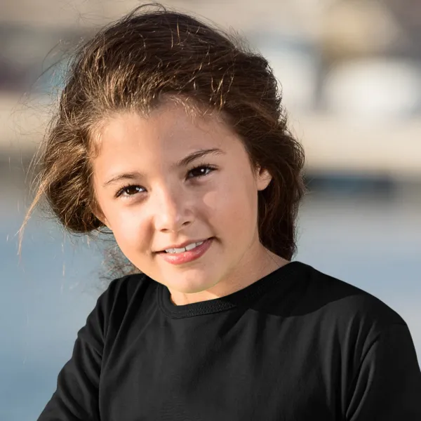 Παιδικό μακρυμάνικο μπλουζάκι - Κλασική στρογγυλή λαιμόκοψη